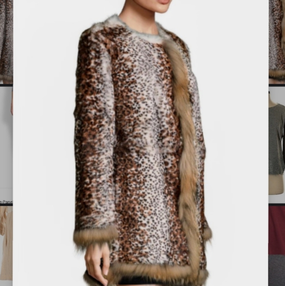 🆕 VALENTINO 100% Rabbit Fur Leopard Print Coat - Picture 3 of 15